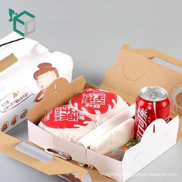 Wholesale Low Price Practical Corrugated Board Custom Design Disposable Food Take Away Packaging Box